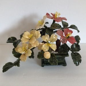 Floral Jade Agate Precious Stones Bonsai Tree